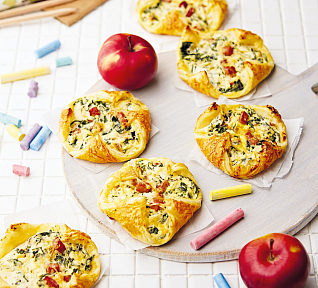 Šátečky se špenátem a uzeným