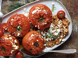 Zapečená plněná rajčata