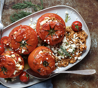 Zapečená plněná rajčata