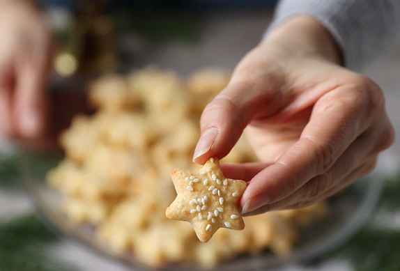 Křehké sýrové hvězdičky
