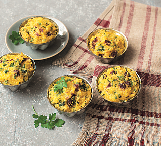 Polentové bábovičky s uzeným